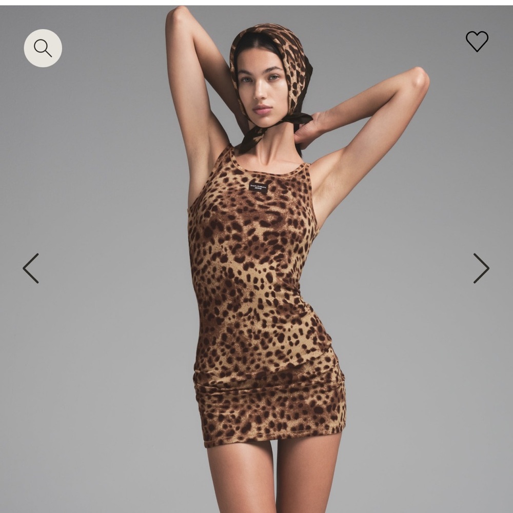 Skims x Dolce & Gabbana cotton rib, scoop tank dress